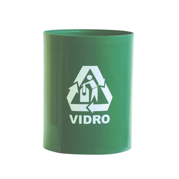CESTO 30X24 14L VERDES/BASC C/ADESIVO BRALIMPIA