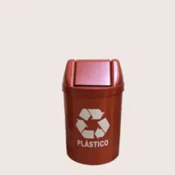 CESTO 30X24 14L MARRONS/BASC C/ADESIVO BRALIMPIA