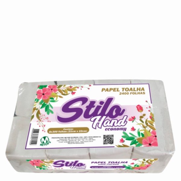 PAPEL TOALHA 2 DOBRAS STILO HAND PREMIUM C/2400 FL