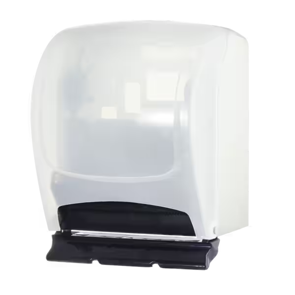 DISPENSER PAPEL TOALHA PLESTIN BANCO/PRETO