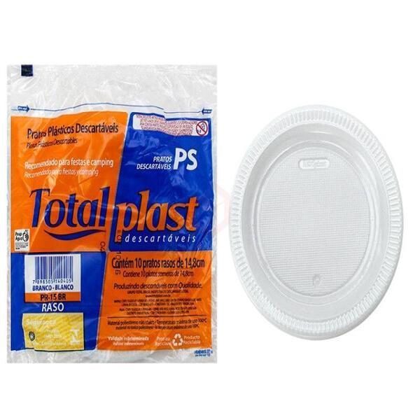PRATO DESC. TOTALPLAST C/10 21CM