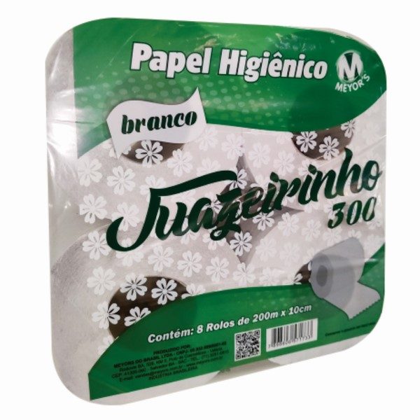 PAPEL HIGIENICO JUAZEIRNHO NEUTRO 300 C/8 ROLOS