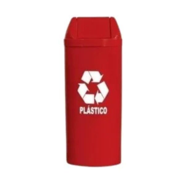 CESTO 51X24 23L VERMELHO C/BASC/ADESIVO BRALIMPIA