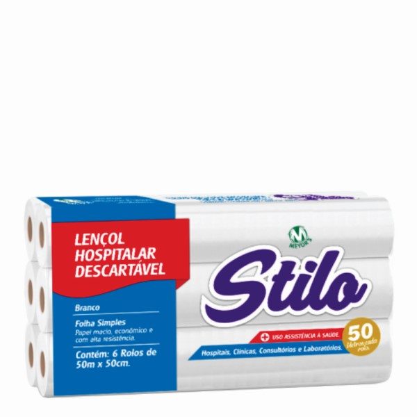 LENCOL HOSPITALAR NEUTRO STILO 50X50 C/06