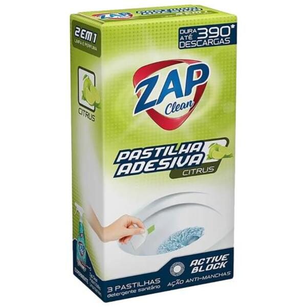 PASTILHA SANITARIA ZAP CLEAN ADESIVA CITUS C/3