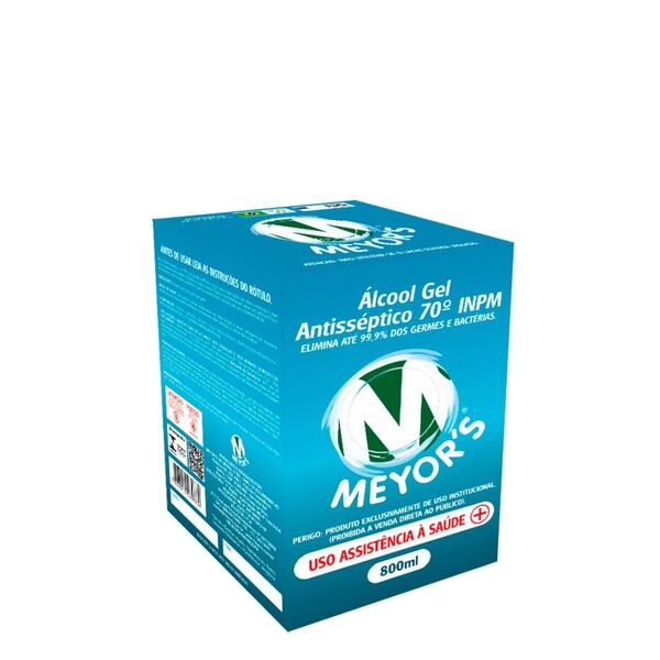 ALCOOL GEL. ANTISSEPTICO P/MAOS MEYORS 70% 800ML