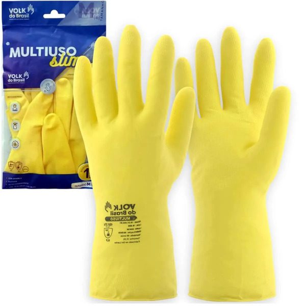 LUVA LATEX VOLK AMARELA EXG MULTIUSO