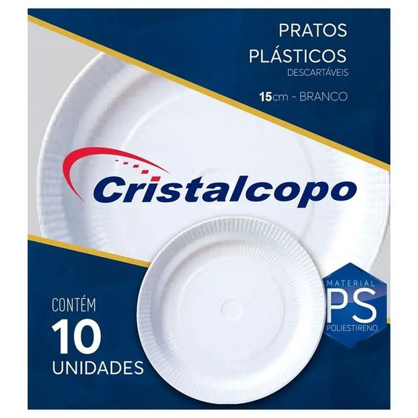PRATO DESC. CRISTALCOPO C/10 15CM