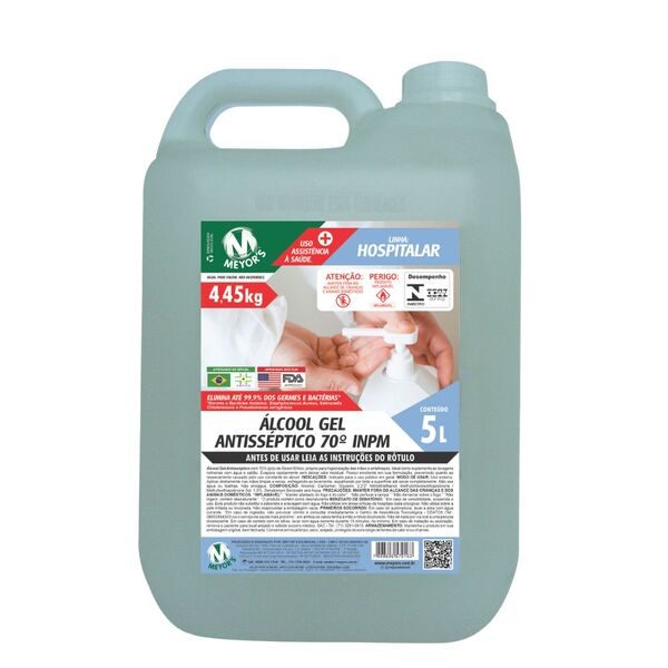 ALCOOL GEL. ANTISSEPTICO 70% MEYORS 5LT