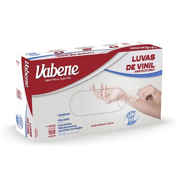 LUVA PROCEDIMENTO LATEX BRANCA VABENE P C/100
