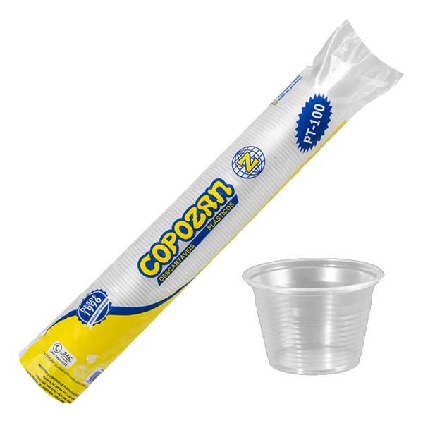 POTE PLASTICO DESC.COPOZAN TRANSP. 100ML C/100