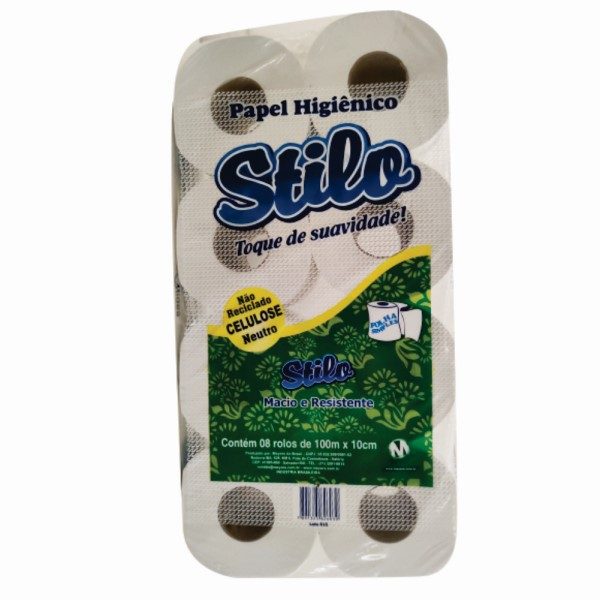 PAPEL HIGIENICO STILO 100% 8X100 MTS