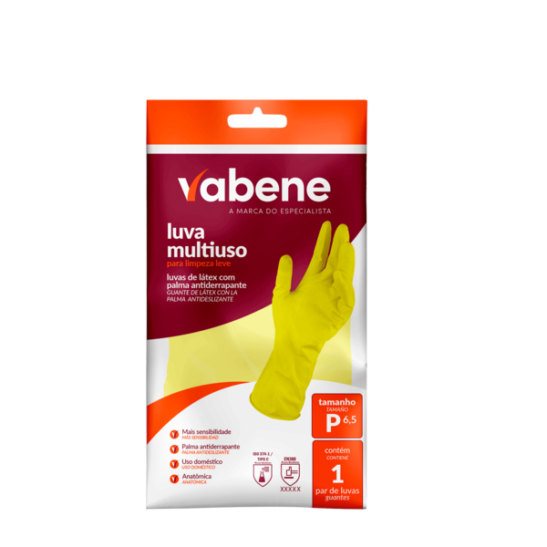 LUVA MULT QUALITY AMARELA PEQUENA VABENE