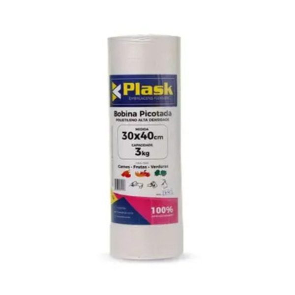 BOBINA PICOTADA TRANSP. SUPER FORTE 30X40 3 KG
