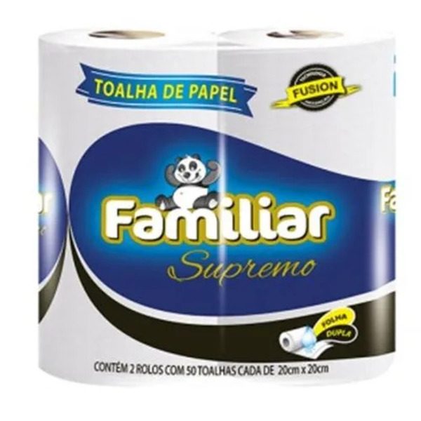 PAPEL TOALHA BOBINA PICOTADA FAMILIA PC C/ 2 ROLOS