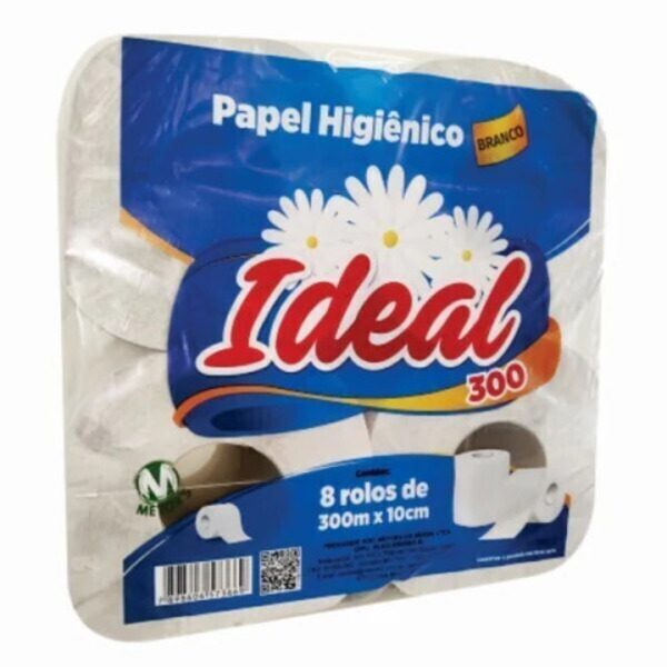 PAPEL HIGIENICO ROLAO IDEAL NEUTRO 8X300MT