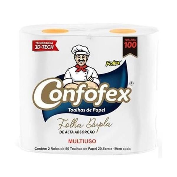 PAPEL TOALHA BOBINA PICOTADA CONFOFEX PC C/ 2 ROLOS