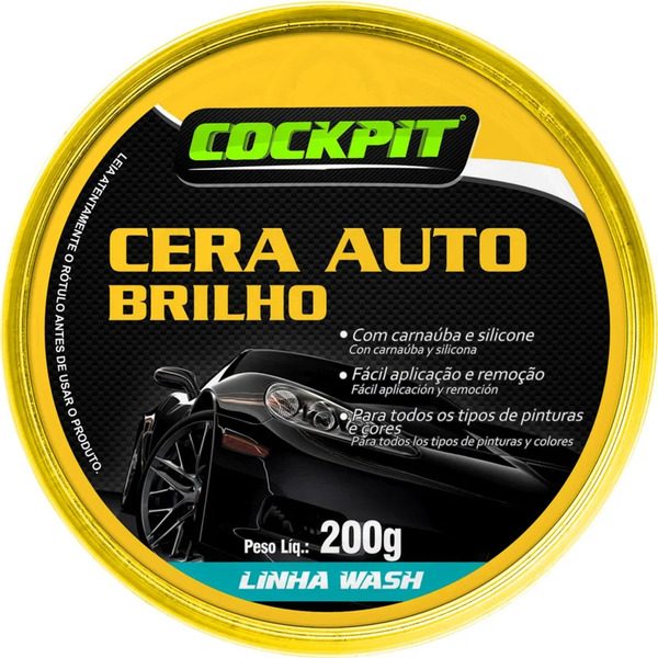 CERA EM PASTA AUTOMOTIVA COCKPIT INTERBRILHO 200ML