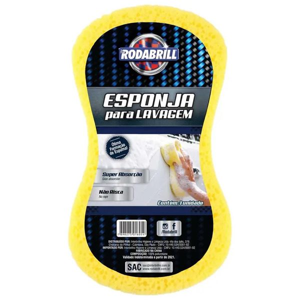 ESPONJAO PARA LAVAR CARRO RODABRILL