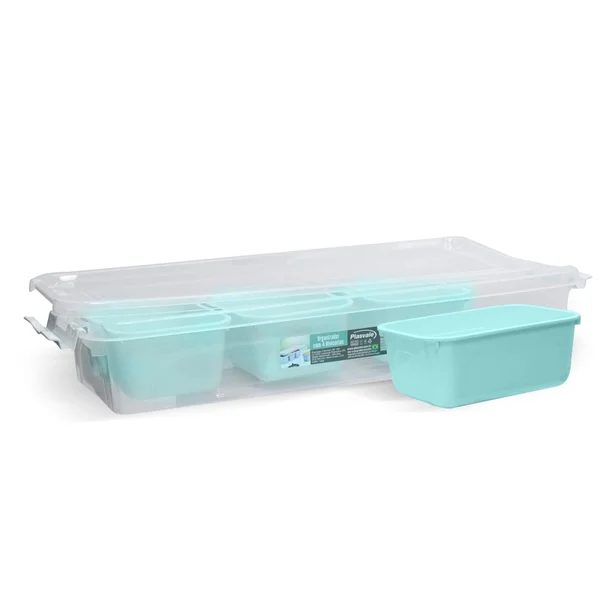 ORGANIZADOR CAIXA COM TAMPA 4 DIVISORIAS PLASVALE