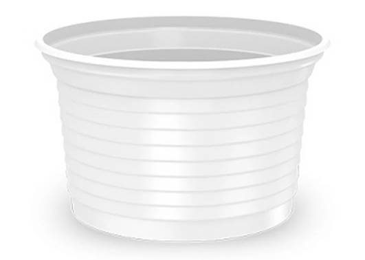 POTE DESCARTAVEL BRANCO 100ML C/100UND MINAPLAST