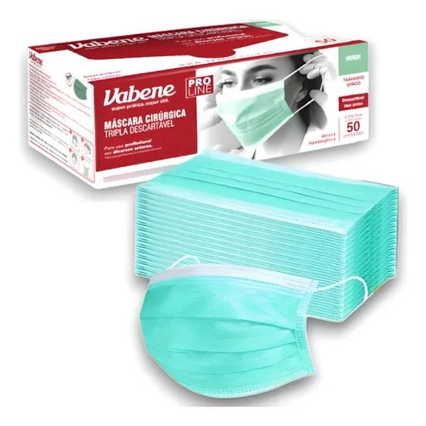 MASCARA CIRURGICA VABENE TNT CLIP VERDE