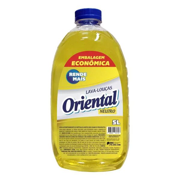 DETERGENTE LAVA LOUCA NEUTRO PRONTO USO ECONOM 5LTS