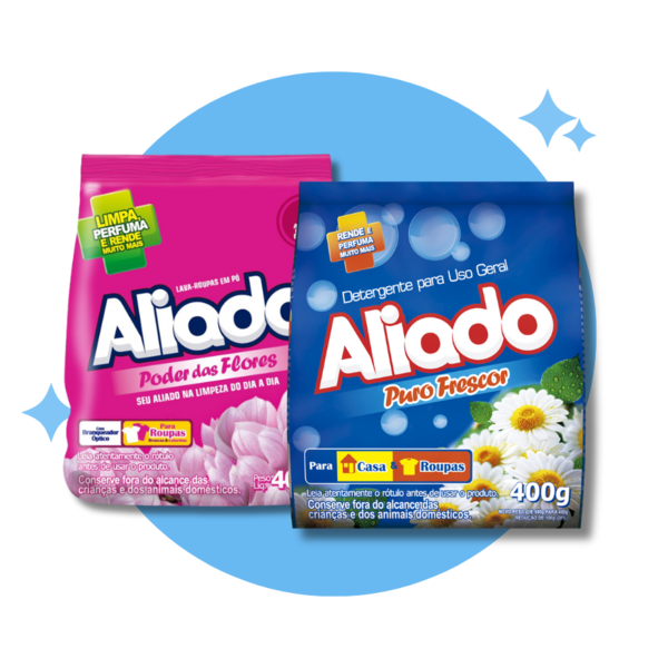 SABAO EM PO ALIADO PODER DAS FLOR CASA E ROUPAS 400GR