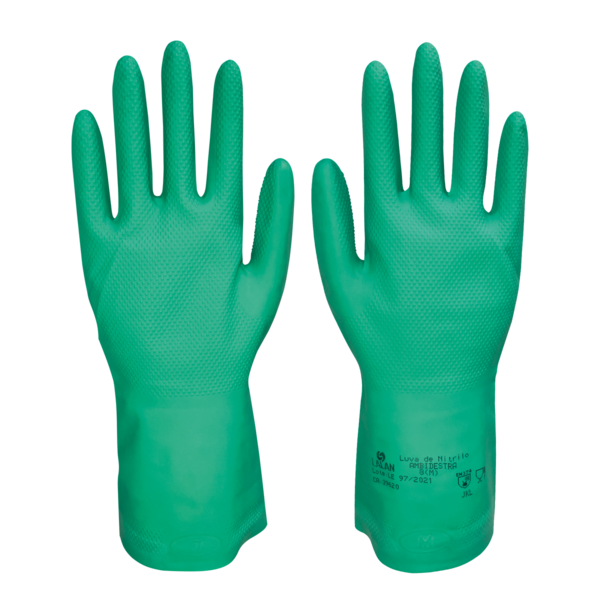 LUVA NITRIFOODS ANATOMICA M LALAN VERDE