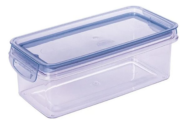 POTE PORTA MANTIMENTOS TRAVA MAIS RETANGULAR 860 ML