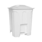 LIXEIRA BRANCA C/PEDAL 15LTS JAGUAR