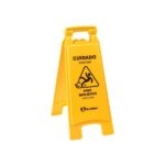 PLACA SINALIZADORA PISO MOLHADO AMARELA