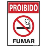 SINALIZADOR PROIBIDO FUMAR 15X20CM