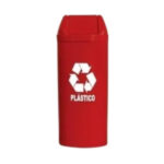 CESTO 51X24 23L VERMELHO C/BASC/ADESIVO BRALIMPIA