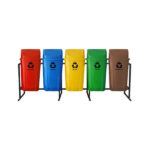 CONJUNTO COLETOR SELETIVO C/5 DE 60LTS LAR PLASTICOS