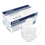 MASCARA DESCARTAVEL TRIPLA COM ELASTICO TNT BRANCA