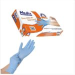 LUVA NITRILICA AZUL MEDIX VERITTA GRANDE C/100